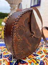 Load image into Gallery viewer, Hand tooled heart shape bag