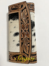 Load image into Gallery viewer, Beautiful hand crafted Hand tooled cowhide wallet