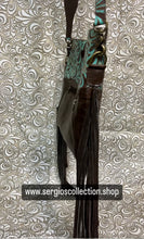 Load image into Gallery viewer, Cowgirl cowhide satchel with brindle Hyde