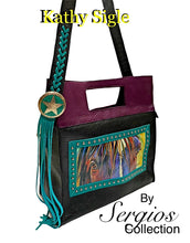 Load image into Gallery viewer, Sergios Collection featuring Kathy Sigle artist top handle and crossbody limited edition tote