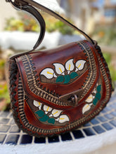 Load image into Gallery viewer, Crossbody handmade, hand tooled, hand painted