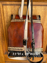 Load image into Gallery viewer, Frida Kalho collection Backpack. Handmade,Hand tooled,Hand painted.