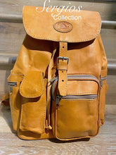 Load image into Gallery viewer, Sergios Natural Leathers backpack