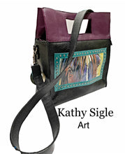 Load image into Gallery viewer, Sergios Collection featuring Kathy Sigle artist top handle and crossbody limited edition tote