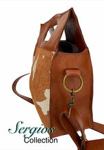 Load image into Gallery viewer, Large cowhide bucket style crossbody.