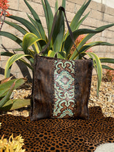 Load image into Gallery viewer, Sergios Brindle Hyde with gothic turquoise leather