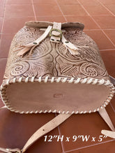 Load image into Gallery viewer, Handmade and hand tooled backpack “Frida Kahlo “ collection limited edition