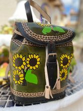 Load image into Gallery viewer, Frida Kalho collection backpack, Handmade, Hand tooled, Hand painted