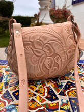 Load image into Gallery viewer, Hand tooled beauty all in natural vaqueta leather