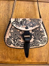 Load image into Gallery viewer, Handmade hand tooled crossbody bag.