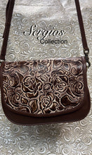 Load image into Gallery viewer, Santa Barbara Saddle bag style IN FLORAL BROWN