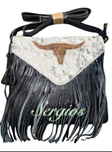 Load image into Gallery viewer, Longhorn cowhide crossbody