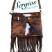 Load image into Gallery viewer, Sergios Hair on cowhide Crossbody made with tricolor brindle cowhide