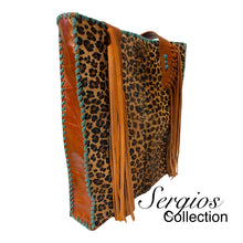 Load image into Gallery viewer, Cheetah Cowhide Tote Bag custom made