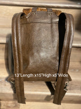 Load image into Gallery viewer, Backpack brown soft leather and hair on hyde