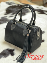 Load image into Gallery viewer, This classic style is done entirely in cowhide hair black Angus .Shiny and gorgeous “ Black Beauty “