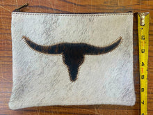 Load image into Gallery viewer, Large 7” x 9” Cowhide pouch Bag
