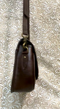 Load image into Gallery viewer, Santa Barbara Saddle bag style in TOURQUOISE crock “embossed print” cowhide leather