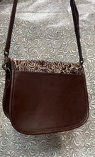 Load image into Gallery viewer, Santa Barbara Saddle bag style IN FLORAL BROWN