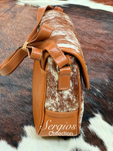 Load image into Gallery viewer, Cowhide round crossbody