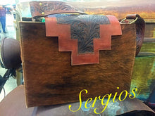 Load image into Gallery viewer, Cowhide tote , diaper bag , computer case .City-Ranch Tote bag