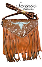 Load image into Gallery viewer, Longhorn cowhide crossbody