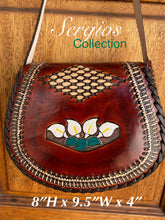 Load image into Gallery viewer, Crossbody handmade, hand tooled, hand painted