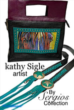 Load image into Gallery viewer, Sergios Collection featuring Kathy Sigle artist top handle and crossbody limited edition tote