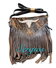 Load image into Gallery viewer, Longhorn cowhide crossbody