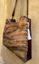 Load image into Gallery viewer, The perfect Rodeo Western tote bag in brindle cowhide