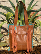 Load image into Gallery viewer, Sergios shoulder bag with cheetah Hyde with Fringes