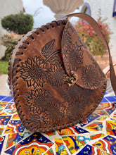 Load image into Gallery viewer, Hand tooled heart shape bag