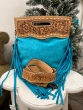 Load image into Gallery viewer, TOURQUOISE cowhide leather satchel