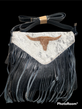 Load image into Gallery viewer, Longhorn cowhide crossbody