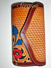 Load image into Gallery viewer, Wallet beautiful hands tooled and hand painted to perfection