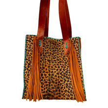 Load image into Gallery viewer, Cheetah Cowhide Tote Bag custom made