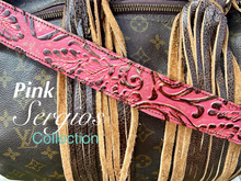 Load image into Gallery viewer, Straps for purses, handbags.All embossed genuine leather, custom up to 47” adjustable (standard)or any size required