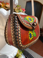 Load image into Gallery viewer, Crossbody handmade ,hand tooled and hand painted