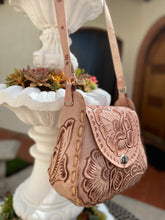 Load image into Gallery viewer, Handmade and hand tooled crossbody