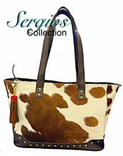 Load image into Gallery viewer, Large Cowhide Tote