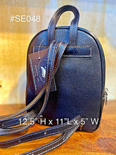 Load image into Gallery viewer, Medium Black & White Cowhide Backpack