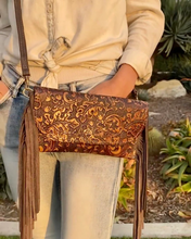 Load image into Gallery viewer, Sergios Collection Unique Tooling Crossbody Bag