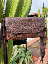 Load image into Gallery viewer, Sergios Collection Unique Tooling Crossbody Bag