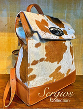 Load image into Gallery viewer, Large Cowhide Backpack