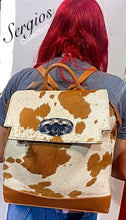 Load image into Gallery viewer, Large Cowhide Backpack