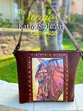 Load image into Gallery viewer, Beautiful Art by Kathy Sigle Added to Gorgeous Style Tote By Sergios Collection.