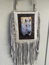 Load image into Gallery viewer, Kathy Sigle Art On a Soft Leather Messenger Bag Handmade by Sergios