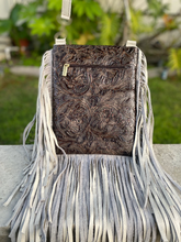 Load image into Gallery viewer, Kathy Sigle Art On a Soft Leather Messenger Bag Handmade by Sergios