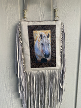 Load image into Gallery viewer, Kathy Sigle Art On a Soft Leather Messenger Bag Handmade by Sergios