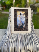 Load image into Gallery viewer, Kathy Sigle Art On a Soft Leather Messenger Bag Handmade by Sergios